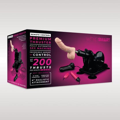 Whipsmart Remote Control Thruster Sex Machine | 200 Thrusts Per Minute, 7.8" Extension Rod &amp; 5" Vibrator - SP BOUTIQUE