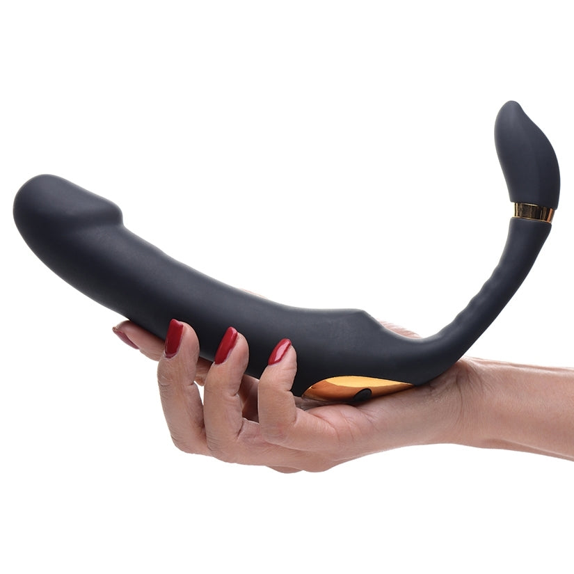 Inmi 10x Pleasure Pose Come Hither Silicone Vibrator With Poseable Clit Stim - SP BOUTIQUE