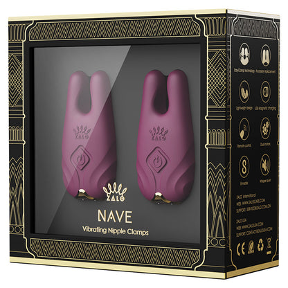 ZALO NAVE Dual Motor Nipple Clamps - App Controlled, 8 Vibration Modes, USB Rechargeable - SP BOUTIQUE