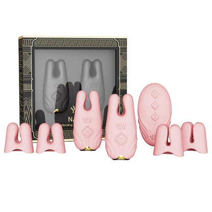 ZALO NAVE Dual Motor Nipple Clamps - App Controlled, 8 Vibration Modes, USB Rechargeable - SP BOUTIQUE