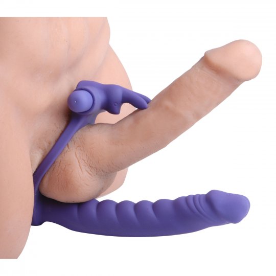 Double Delight Anillo vibrador para pene de doble penetración