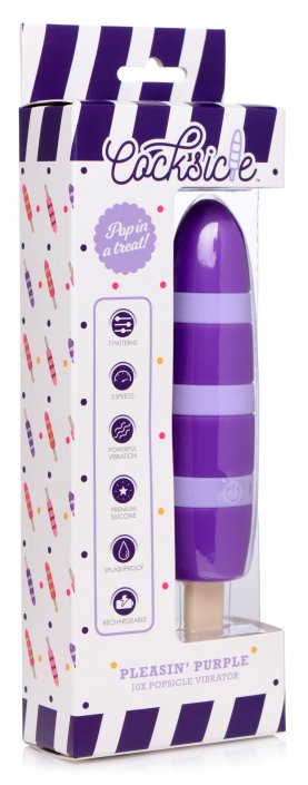 Vibromasseur rechargeable en silicone Fizzin 10X Popsicle