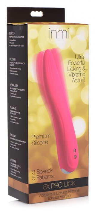 Inmi 8x Pro-lick Vibrating &amp; Licking Silicone Tongue - SP BOUTIQUE