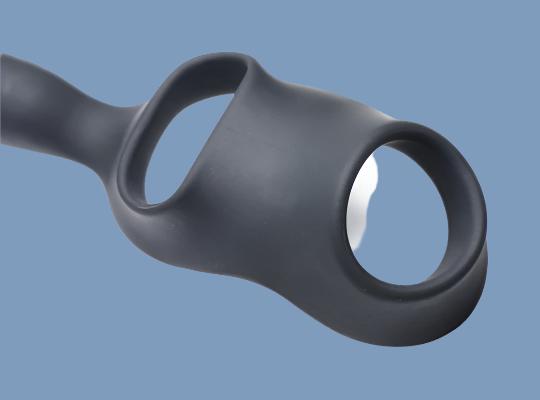 10X P-Bomb Silicone Cock and Ball Ring with Vibrating Anal Plug