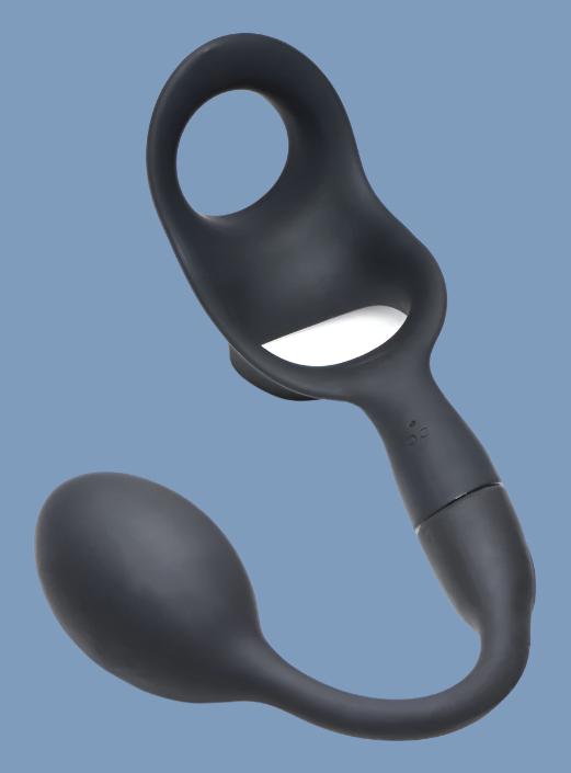 10X P-Bomb Silicone Cock and Ball Ring with Vibrating Anal Plug