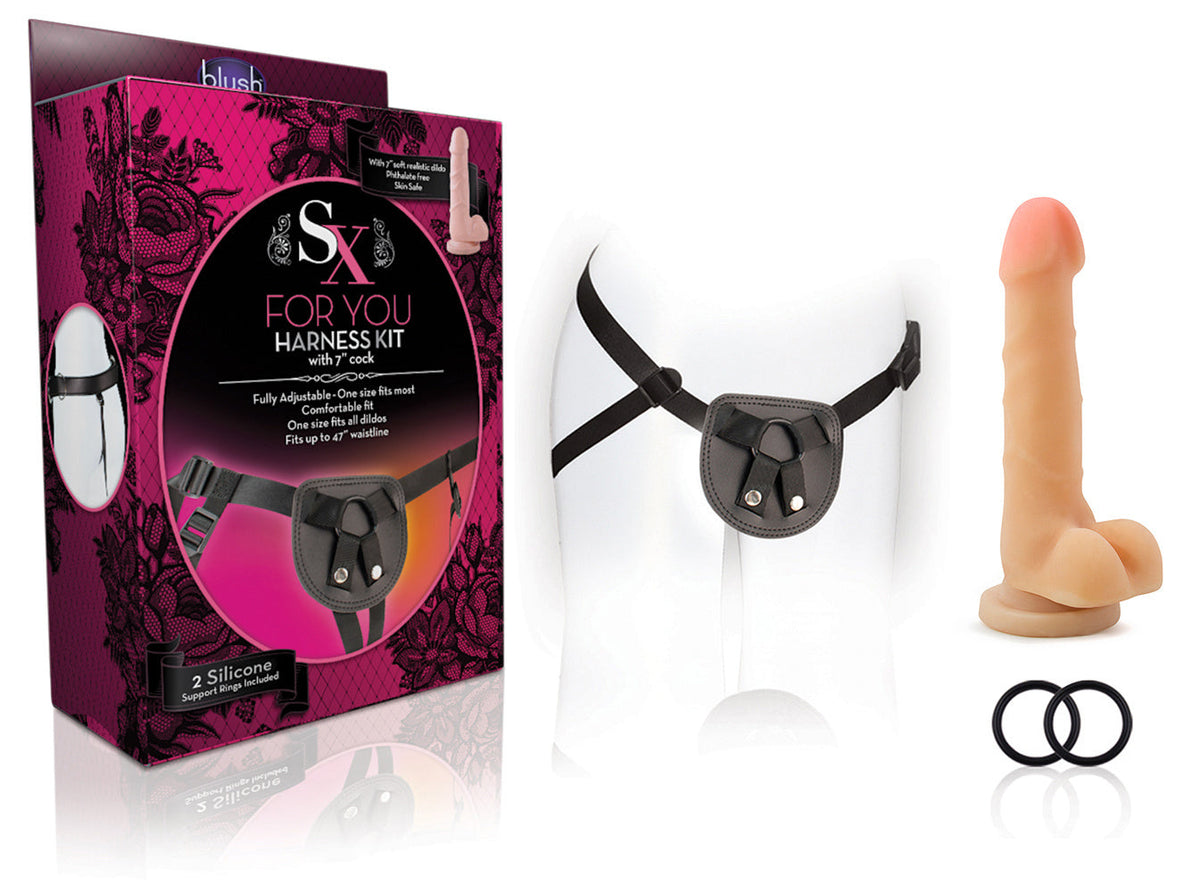 SX For You Harness Kit With Cock - SP BOUTIQUE