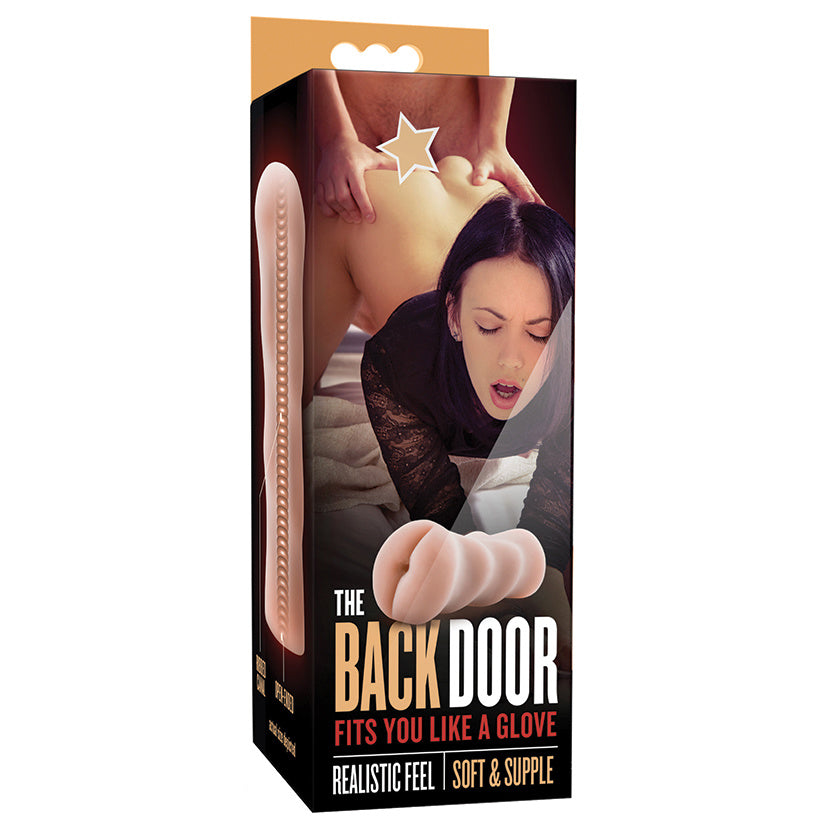X5 Men The Back Door Masturbator - Ultra-Realistic TPE Stroker with Ribbed Texture - Vanilla - 5" Length - SP BOUTIQUE
