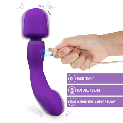Wellness Dual Sense Purple Massager - 10-Function RumbleTech, Waterproof, Skin Sense Technology - SP BOUTIQUE