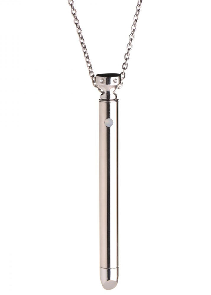 7X Discreet Vibrator Jewelry Necklace, Stainless Steel with Powerful Vibrations &amp; 4 Patterns - SP BOUTIQUE