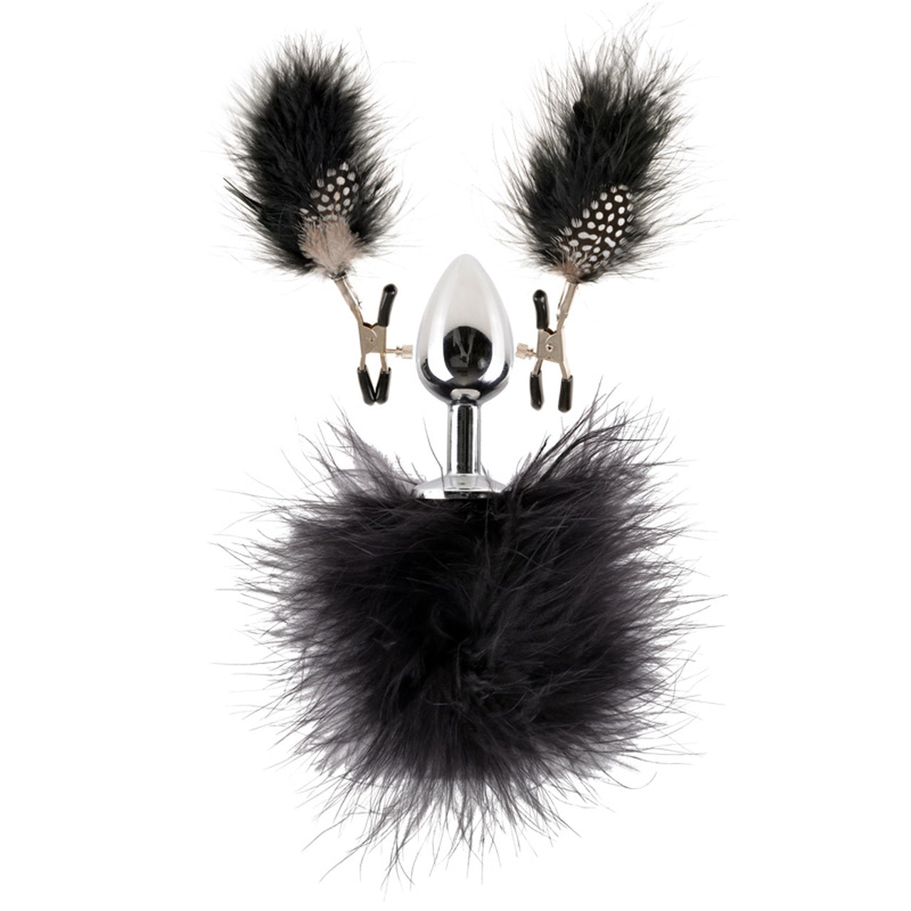 Fetish Fantasy Series Limited Edition Feather Nipple Clamps & Butt Plug