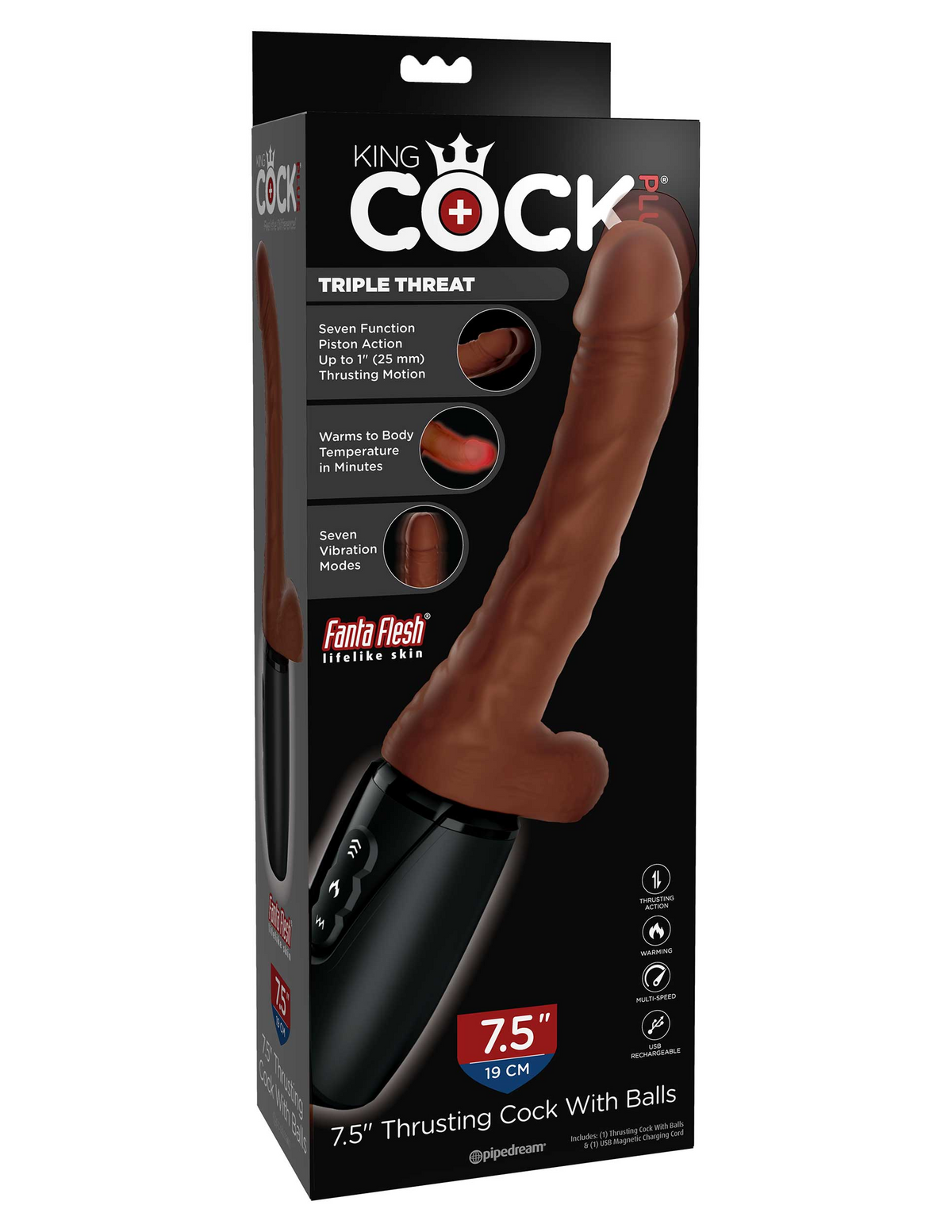 King Cock Plus Thrusting Cock with Balls - SP BOUTIQUE