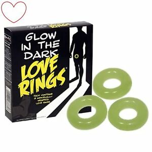 Glow In The Dark Love Rings x3 Penis Ring - SP BOUTIQUE