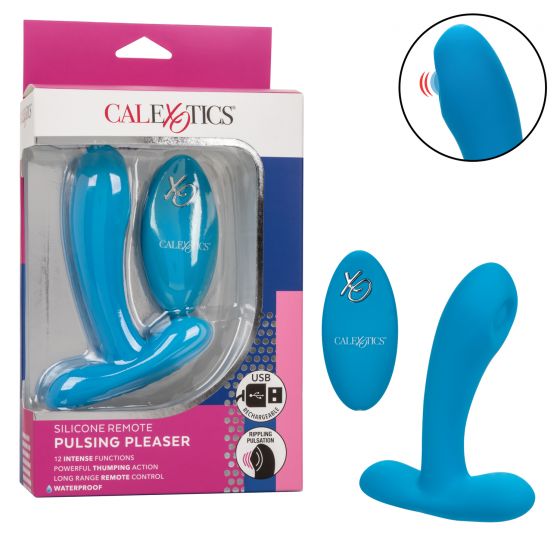 Silicone Remote Pulsing Pleaser Blue - SP BOUTIQUE