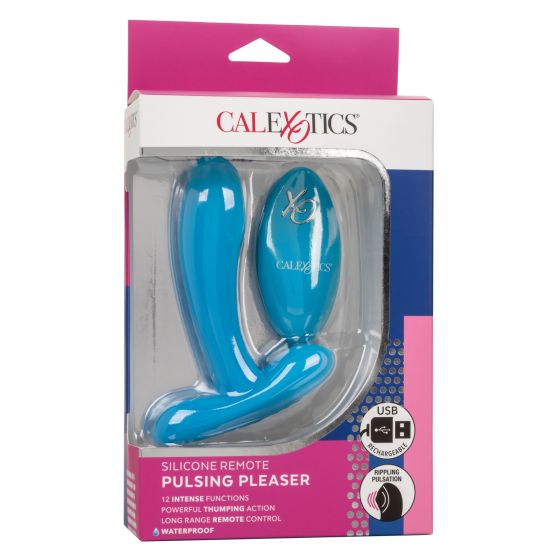 Silicone Remote Pulsing Pleaser Blue