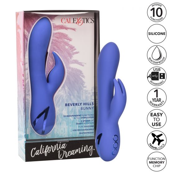California Dreaming Beverly Hills Bunny Vibrator - 10 Vibration Modes &amp; G-Spot Rotation - SP BOUTIQUE