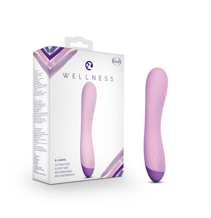 Wellness G Curve Vibrator - Powerful G-Spot Stimulation, 10 Vibration Functions, Waterproof, Purple - SP BOUTIQUE
